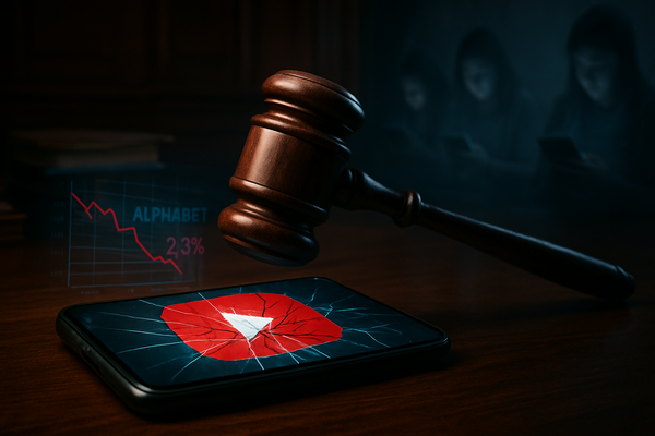 A Watershed Verdict: Alphabet Shares Slump as YouTube Found Liable in Landmark Social Media Addiction Trial
