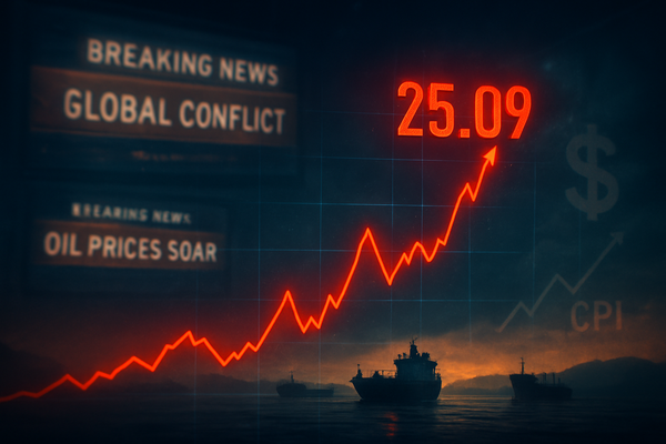 Fear Gauge Hits Two-Year High: VIX Surges to 25.09 as War Clouds and Inflationary Headwinds Batter Markets