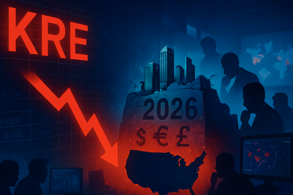 KRE Plunges 5% as Geopolitical Tensions and CRE ‘Debt Wall’ Collide