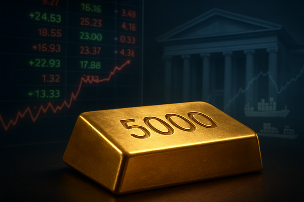 The $5,000 Ounce: Gold Defies the Federal Reserve’s "Higher-for-Longer" Policy as Stagflation Fears Take Root